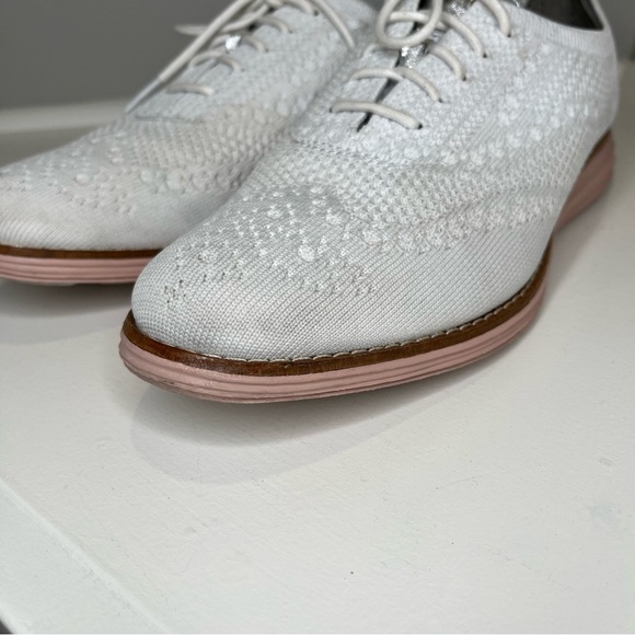 Cole Haan Originalgrand Stitchlite Wingtip Oxford White Pink - Picture 7 of 14